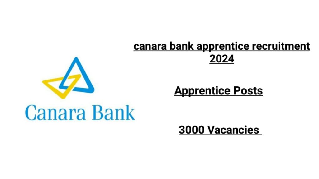 Canara Bank Apprentice Recruitment 2024